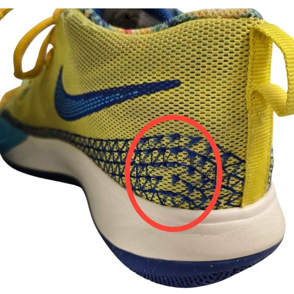 Nike Kyrie Flytrap 6 Kids Basketball Shoes Size Y7 Citron Tint Blue DQ8094-700